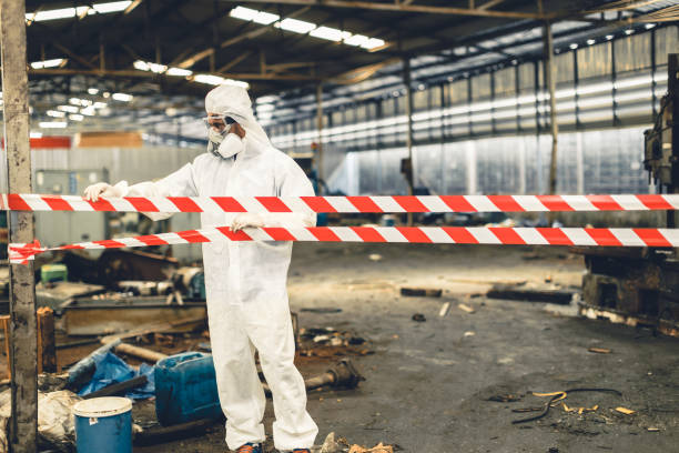 Professional Biohazard technician working in Folsom, PA